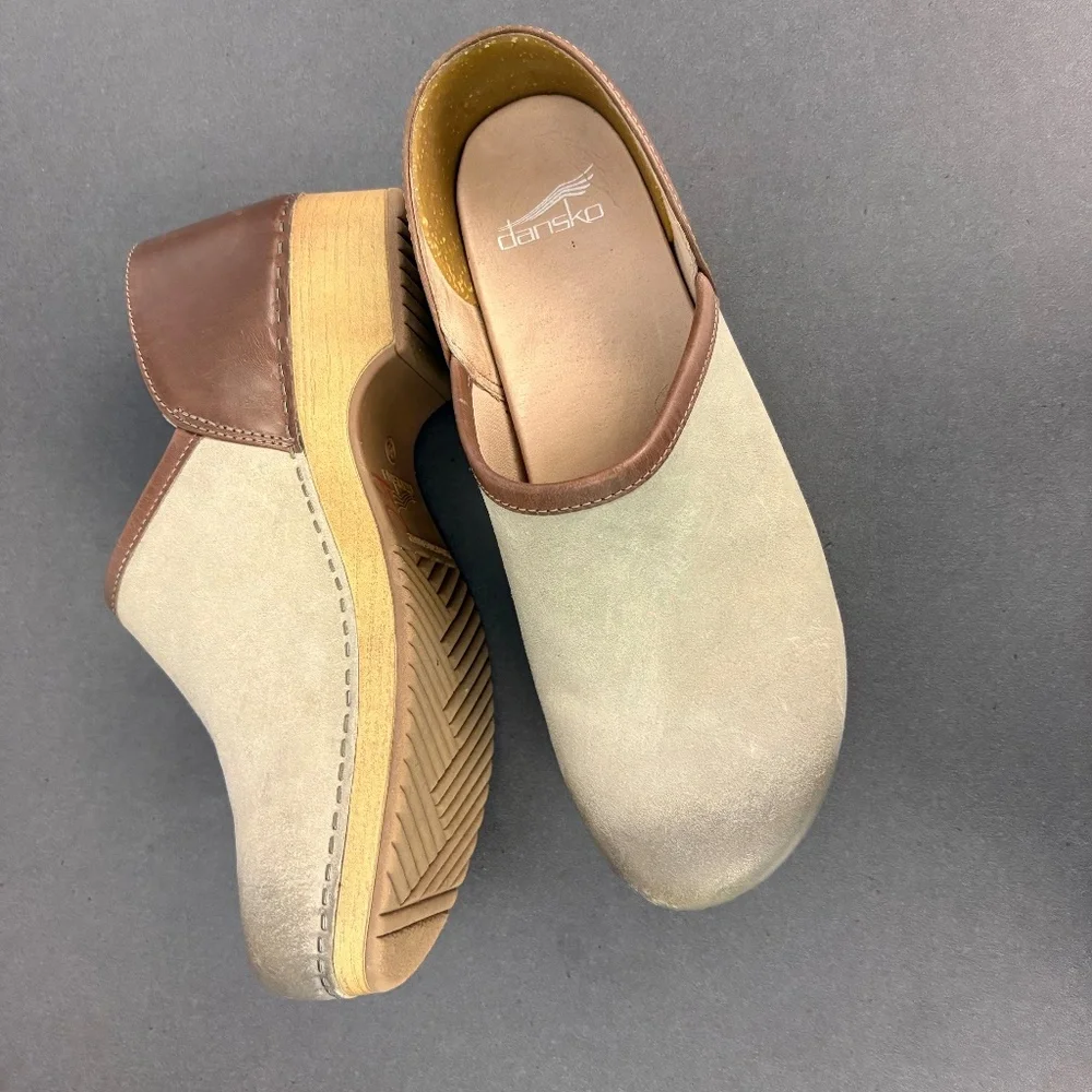 Dansko Brenna Slip-On Clog Taupe Tan Brown Women’s US 8.5-9 EU 39 - Picture 2 of 12